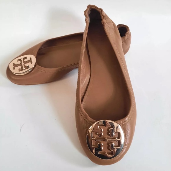 Tory Burch Minnie Ballet Flat in Tan - Picture 1 of 10